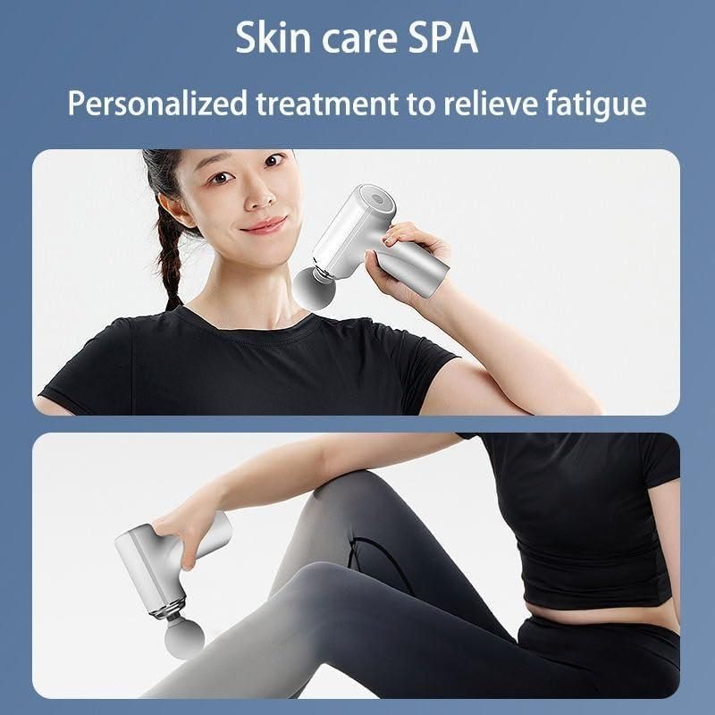 Gun Massager Deep tissue massage gun, 6-speed intensity, Silicone round head, Full body gun massager.