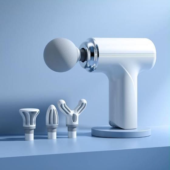 Gun Massager Deep tissue massage gun, 6-speed intensity, Silicone round head, Full body gun massager.